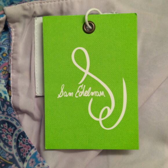 Sam Edelman Asymmetrical Paisley Ruffle Midi Dress 8 New - Picture 11 of 14